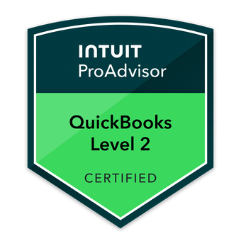 Intuit QuickBooks Online ProAdvisor Level 2 Certified badge