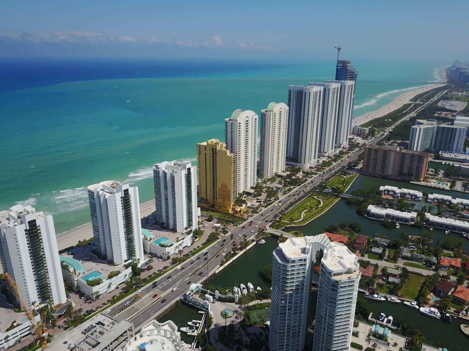 A view of Sunny Isles Beach, Florida.